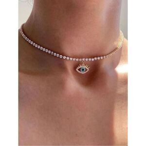 Evil Eye Tennis Choker Necklace M1824
